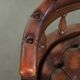 English cowhide Chesterfield swivel and tilt button seat office chair