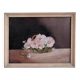 Vintage original flower oil painting, floral still life art