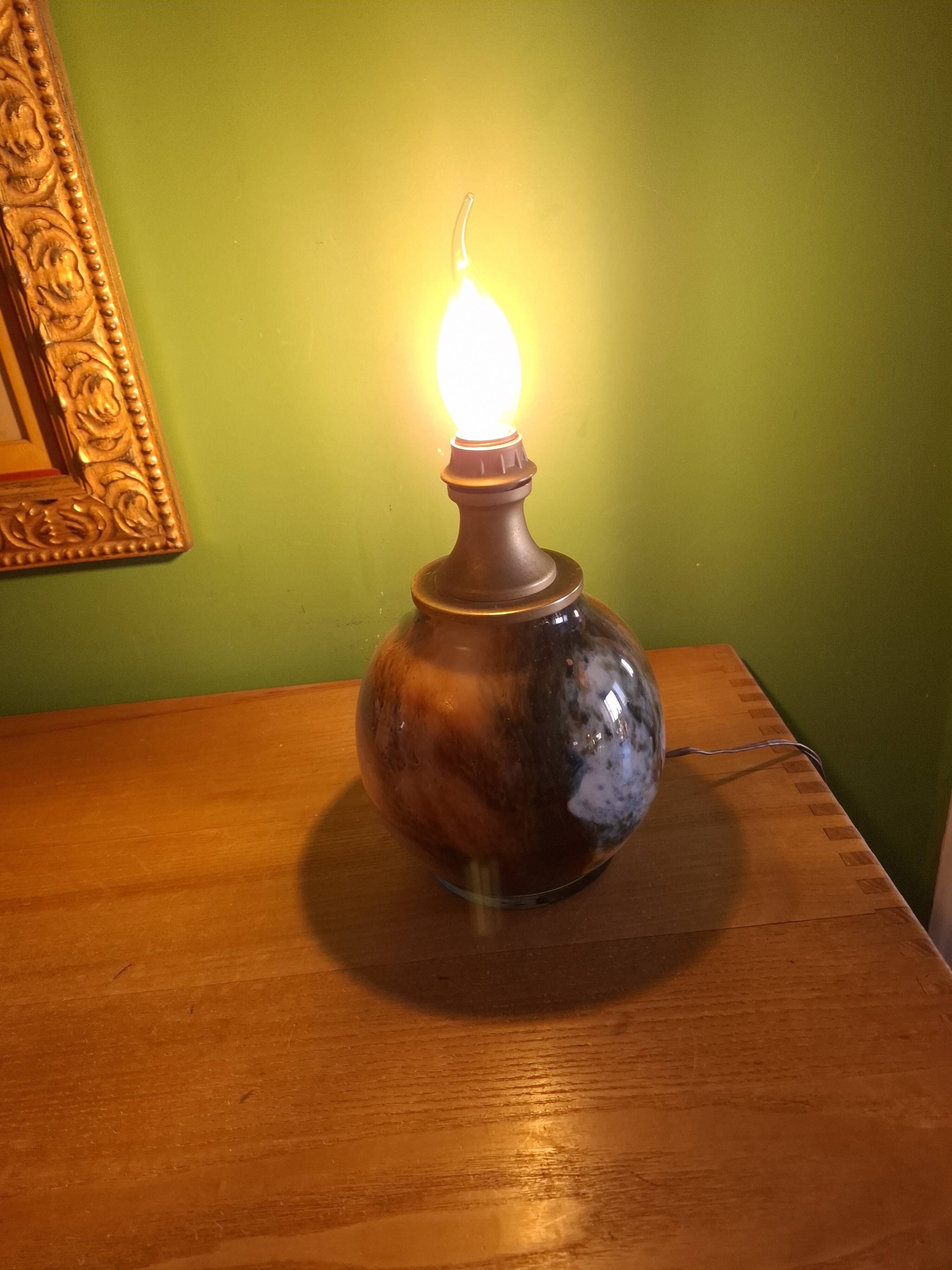 Murano blown glass lamp base