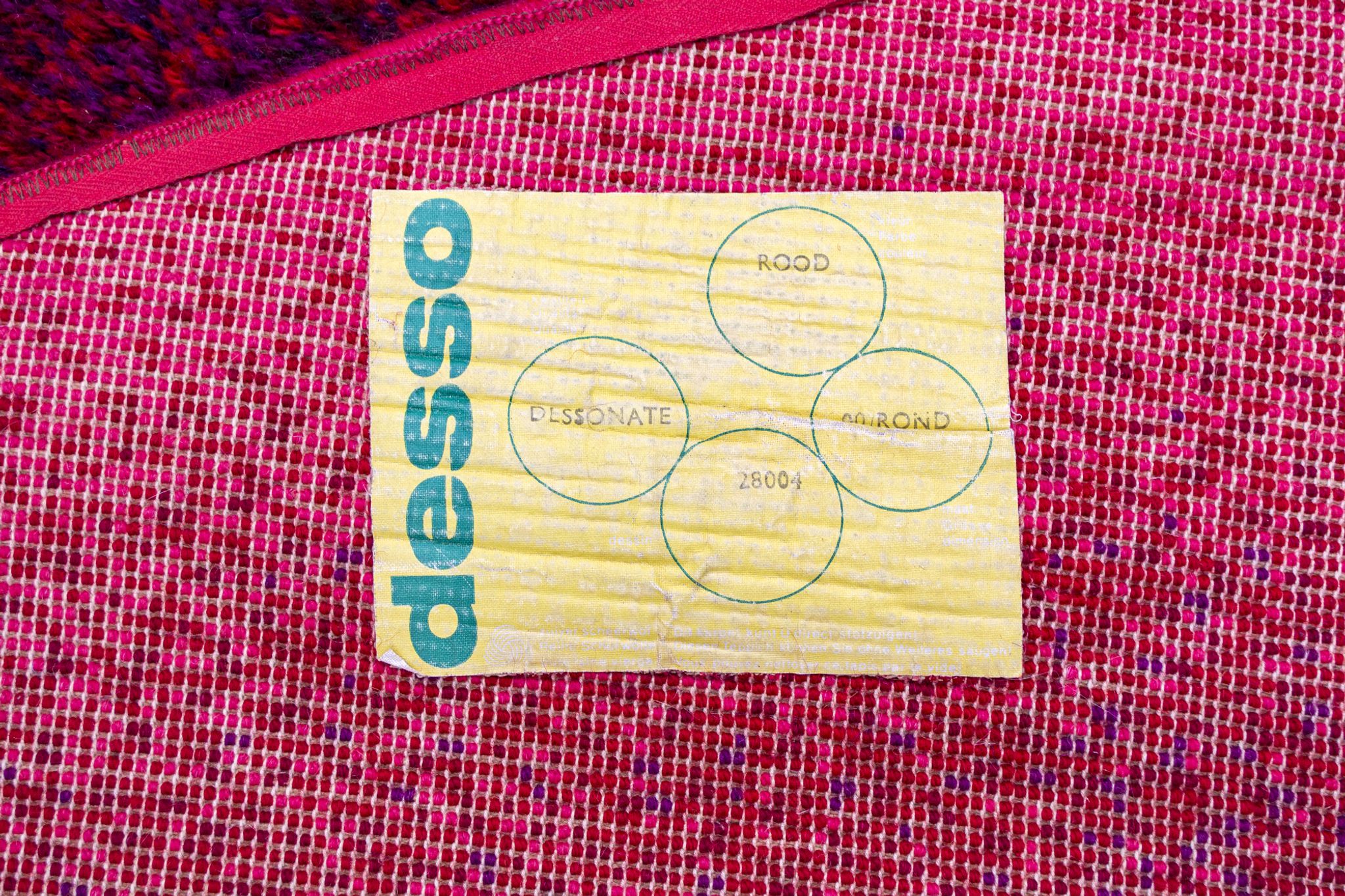 Rood Rug from Desso, 1970s