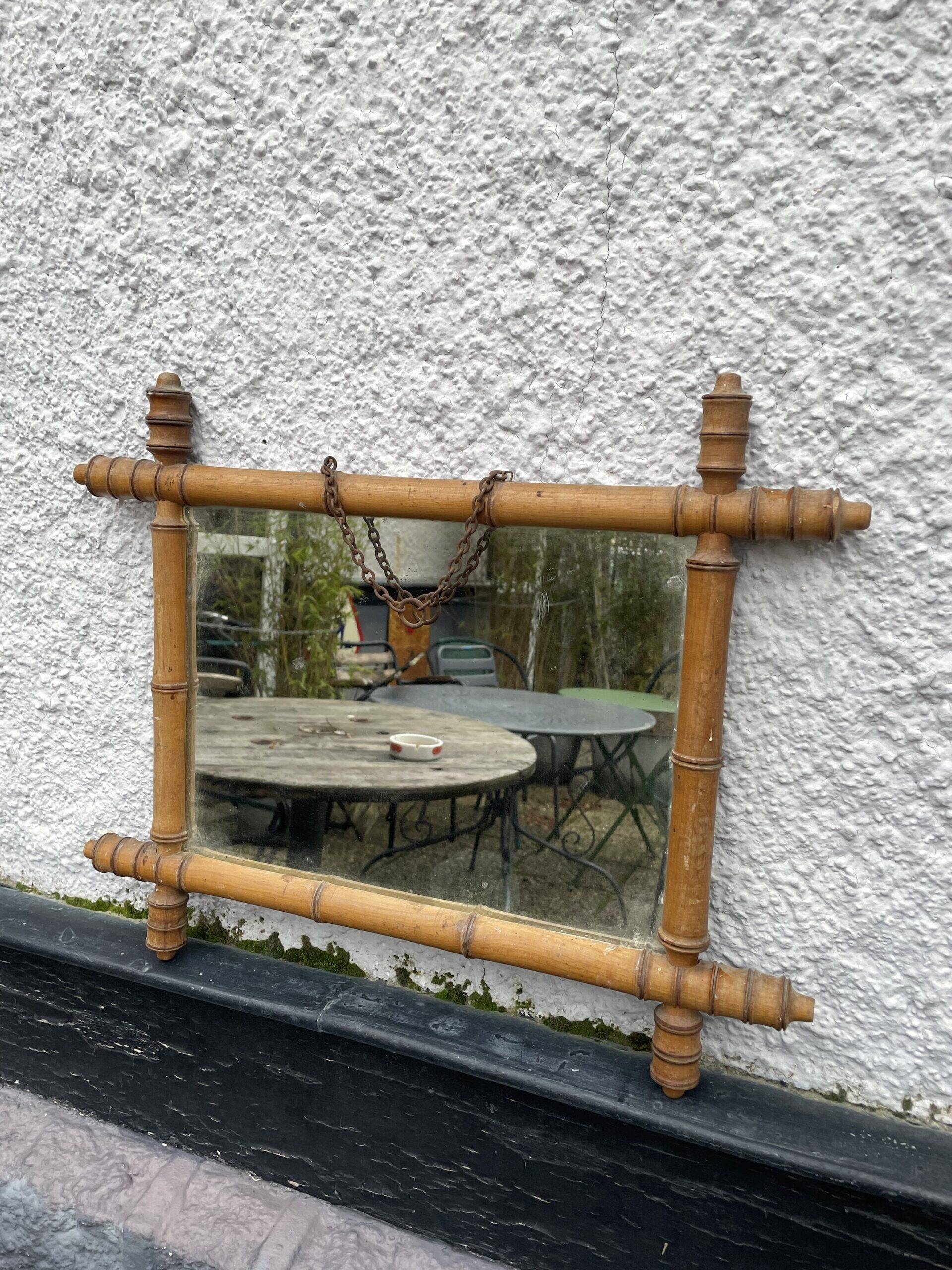 Bamboo mirror 43x53cm