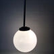 Suspension globe en verre opalin art déco