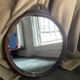 Vintage leather mirror 1940/50 in the spirit of Adnet