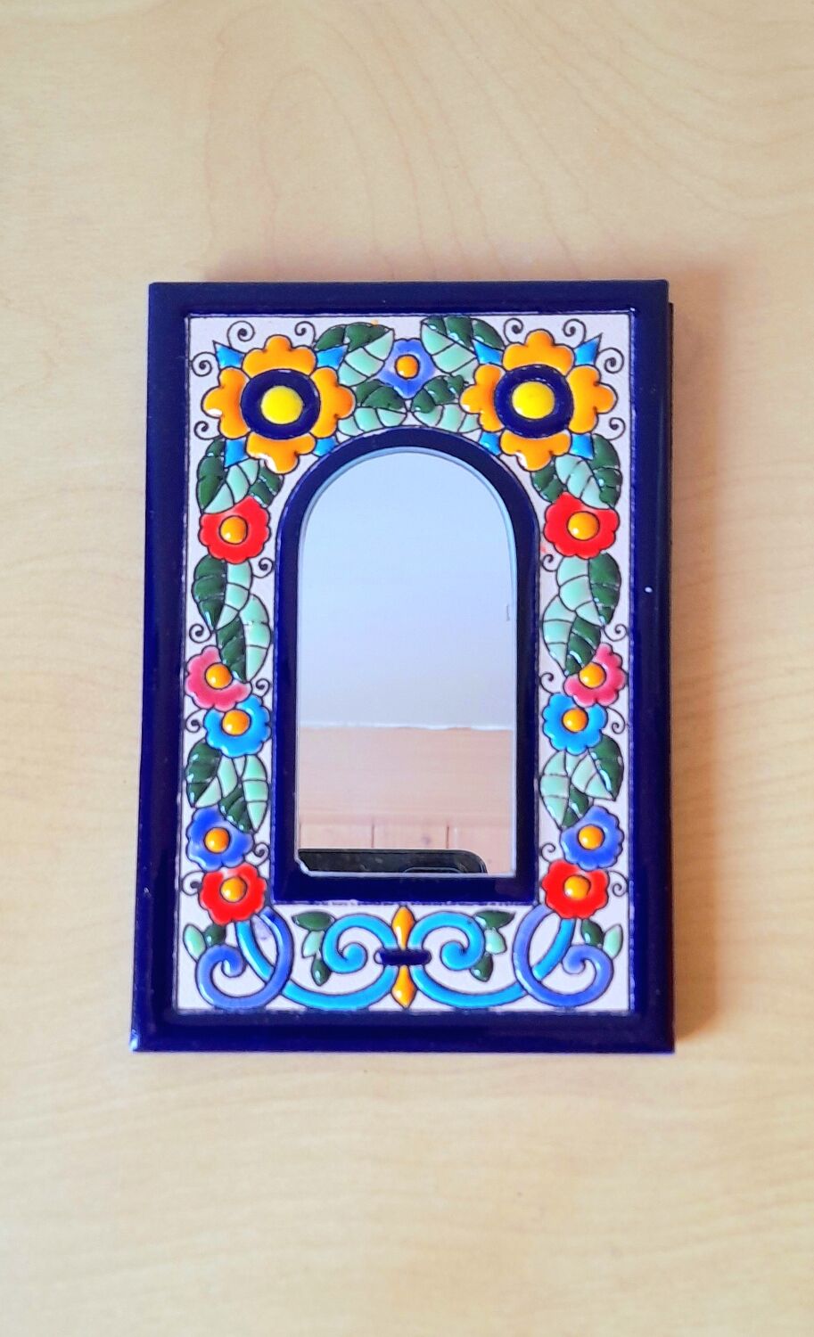 Set of 3 Artecer mirrors in cloisonned enamels