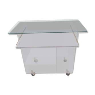 Meuble ordinateur plexiglas