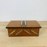 Art deco wooden worker, sewing box