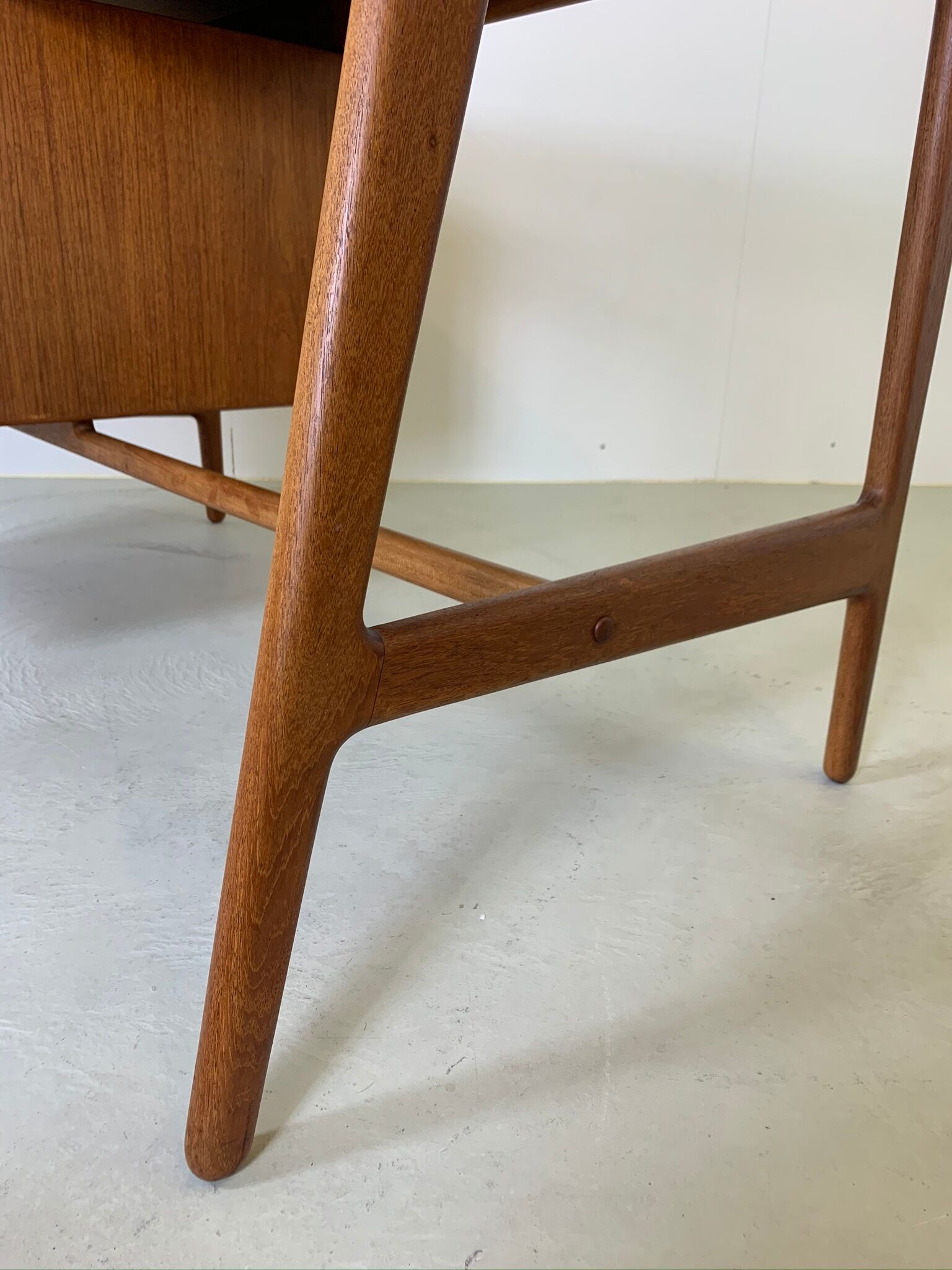 Danish midcentury teak executive desk by Arne Vodder edited by Sibast