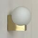 Vintage wall light, brass and opaline, France, 1970.