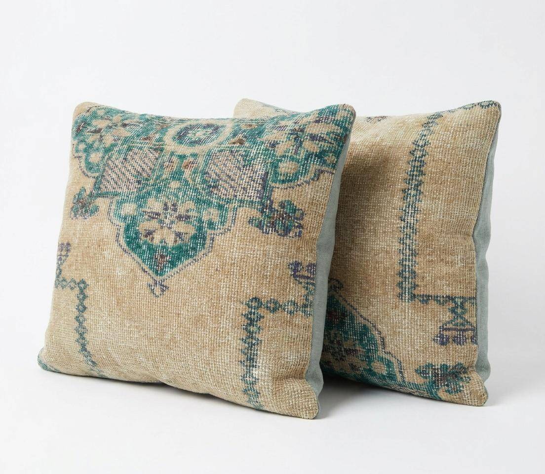 Set of 2 vintage Turkish cushion covers 51x51 cm