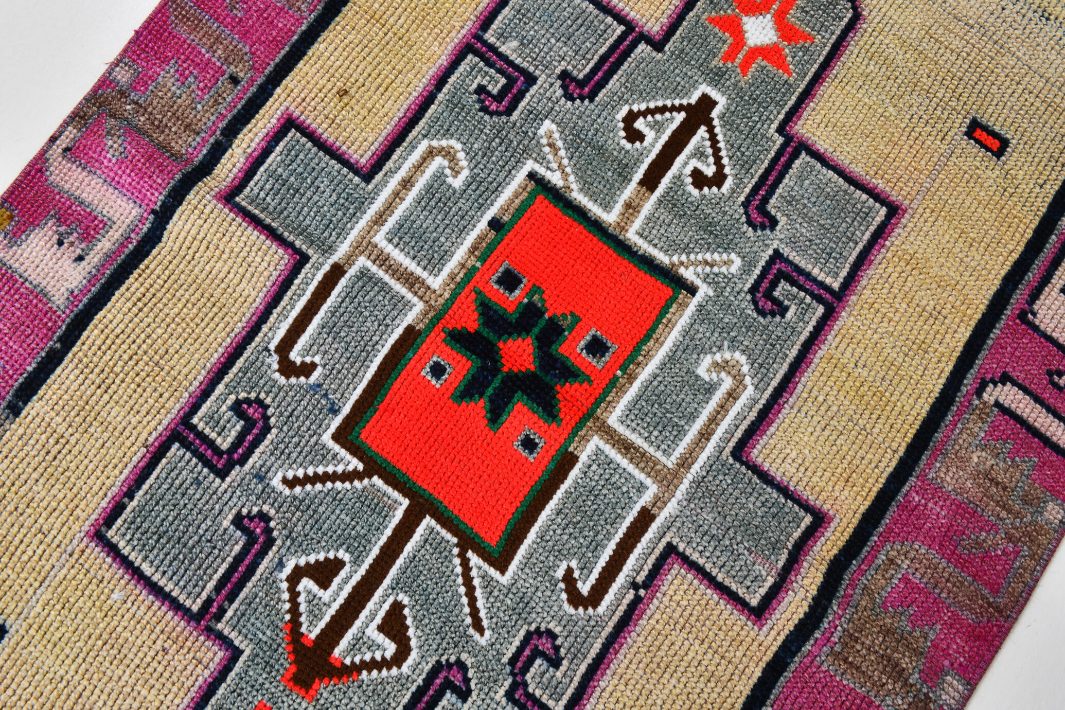 3x12 Vintage Herki Runner Rug