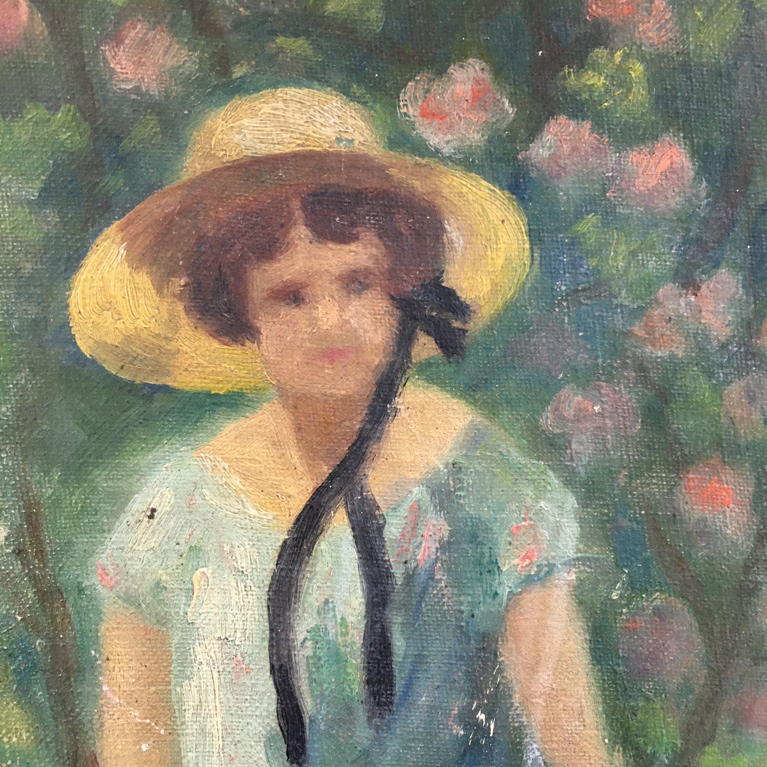 Painting Young Girl in the Hat