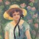 Tableau Jeune fille au chapeau