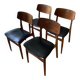 4 Danish chairs in oak and teak, 1960s