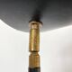 Vintage halogen floor lamp in black lacquered metal and brass ball joint