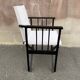 Foldable Steward's chair in wood painted black