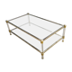 Table basse double plateau verre vintage