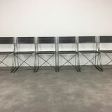 6 X-Line chairs by Niels Jorgen for Magis Italy Memphis style 1980