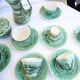 Niderviller blue earthenware tea or coffee service, Moss collection