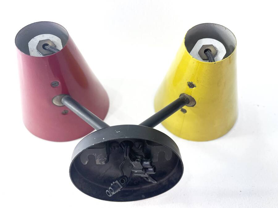Double two-tone wall light, 1960