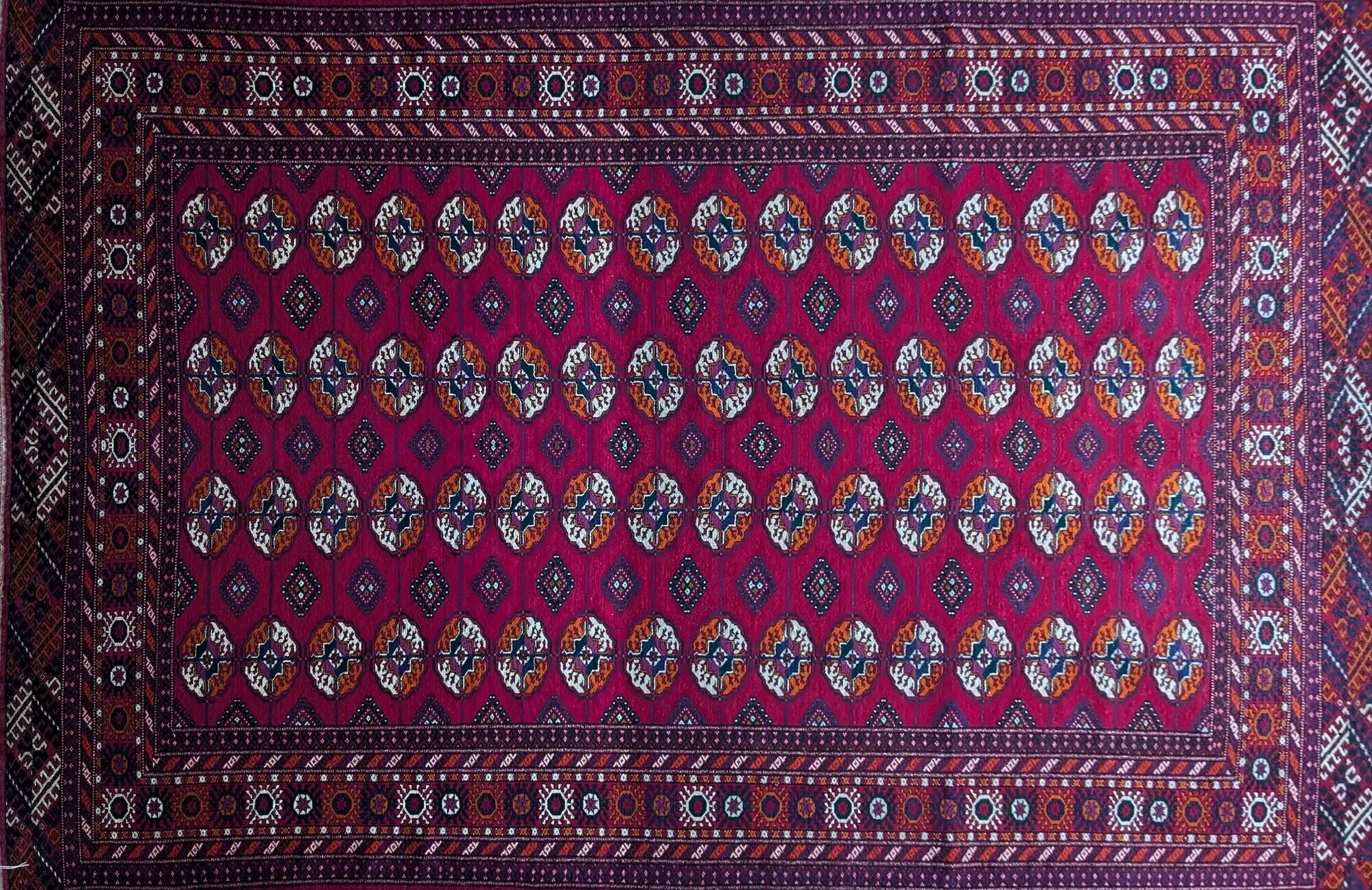 Turkmen Bukhara Oriental Rug: 2.70 X 1.65 Meters