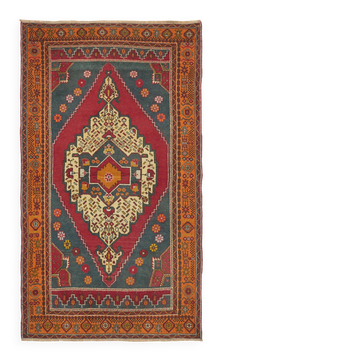 Turkish Vintage Anatolian Rug 131 cm x 222 cm