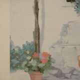 Tableau « La Fontanella » lithographie signée G. Zuppini