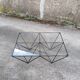 Metal and glass coffee table, 1980