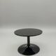 Vintage coffee table with tulip base in black lacquered plastic
