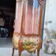 Vitrine Louis XV galbée en marqueterie et vernis Martin