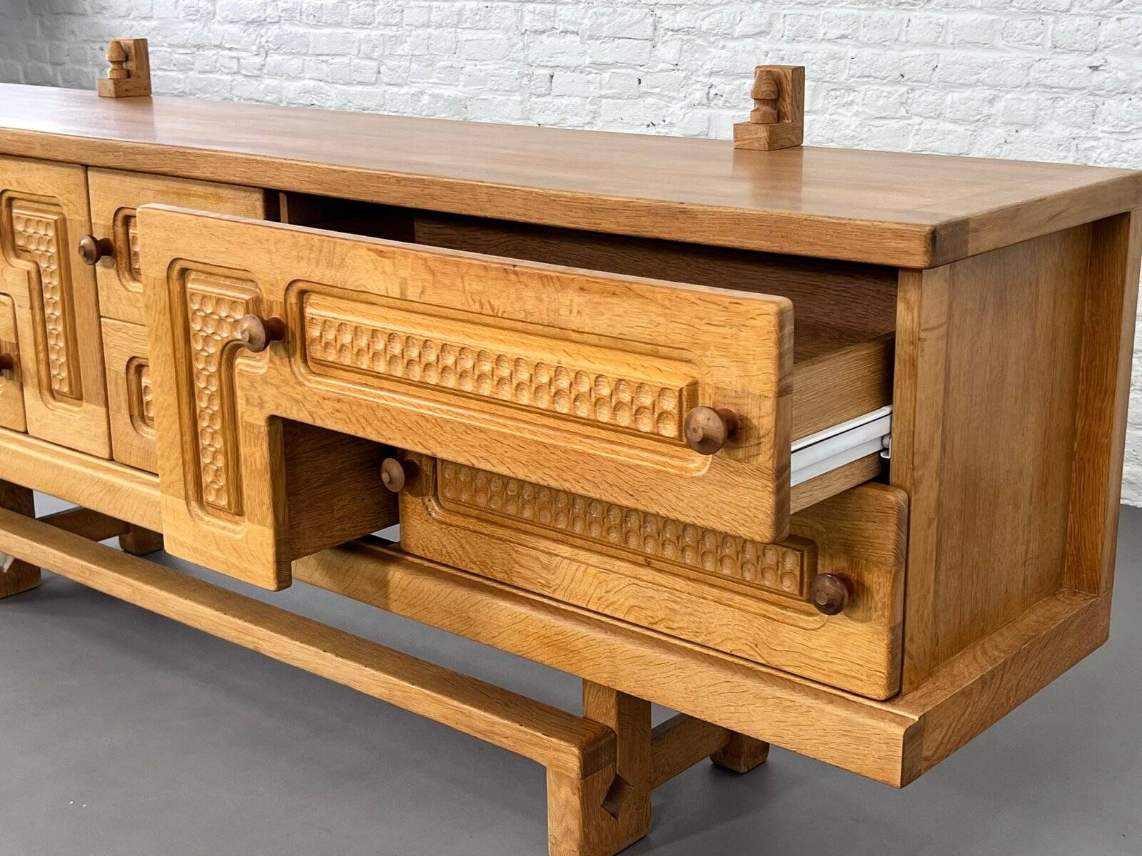 Vintage Oak Sideboard by Guillerme and Chambron for Your Home, 1960s