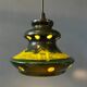 Green pendant lamp west Germany ceramic Fat Lava