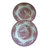 2 English Myott deep plates