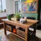 XXL solid oak kitchen island/worktop 180 x 105