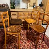 4 old bistro chairs