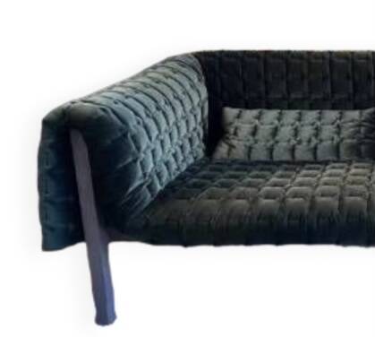Luxury black sofa, the Ruché, Inga Sempé for Ligne Roset