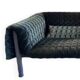 Luxury black sofa, the Ruché, Inga Sempé for Ligne Roset