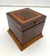 Biedermeier Cubic Box in Mahogany and Maple, Austria, 1840s