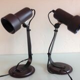 Pair of bedside lamps Metal vintage 70s spots