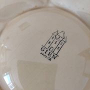 6 compartmentalized plates Gien France – butter yellow shade