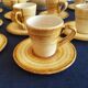 Coffee service 10 people Longchamp ceramic ceramic vintage cracked