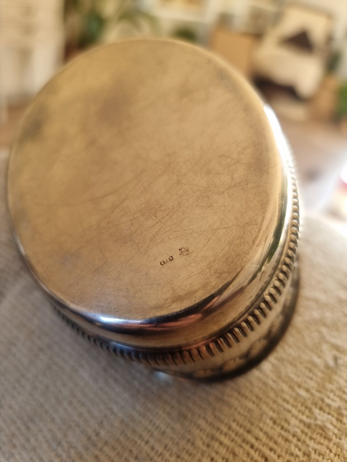 Silver-plated metal sugar bowl, Henri X style