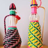 Set of 2 scoubidous bottles