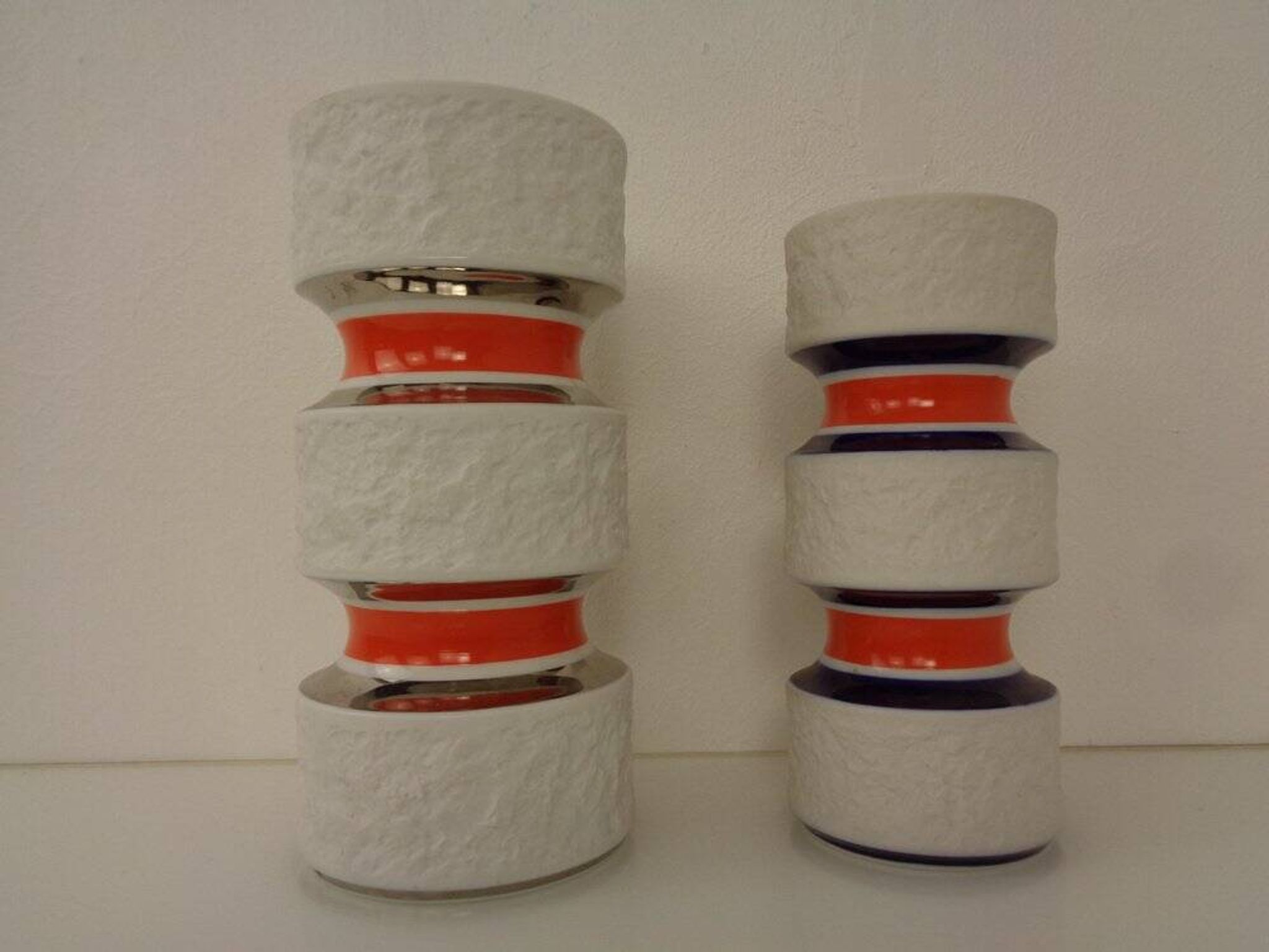 Space Age Op Art Vases from Royal KPM, 1960s, Set of 2