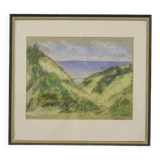 vintage brown frame painting dunes