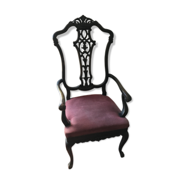 Stunning skated wooden chippendale-style armchair