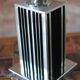 Large floor lamp from Maison Barbier, chrome Bauhaus design lamp.