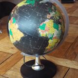 Globe terrestre lumineux années 80