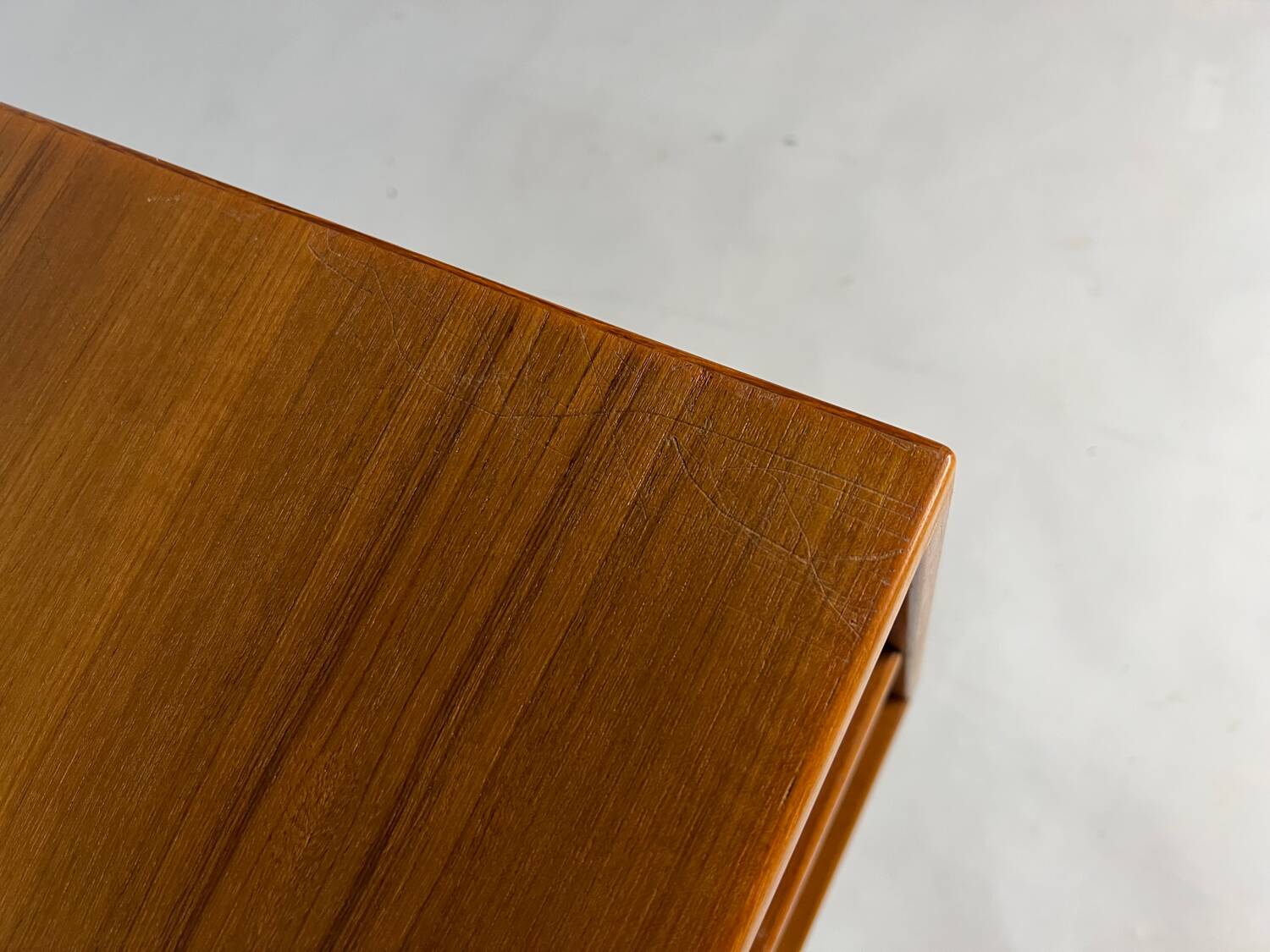 Danish teak shelf sideboard lowboard vinyl vintage mid-century