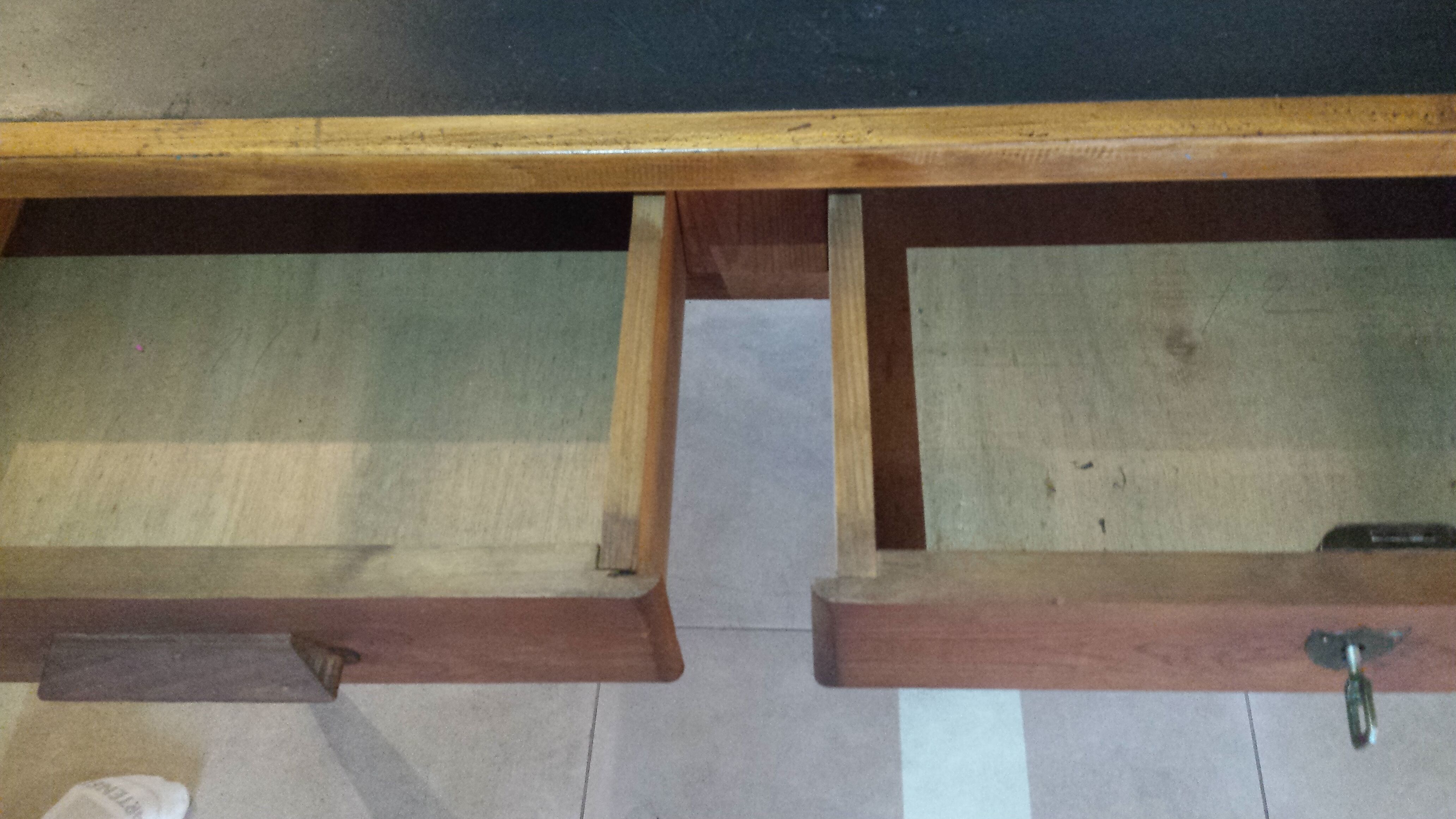 Executive office, black leather top