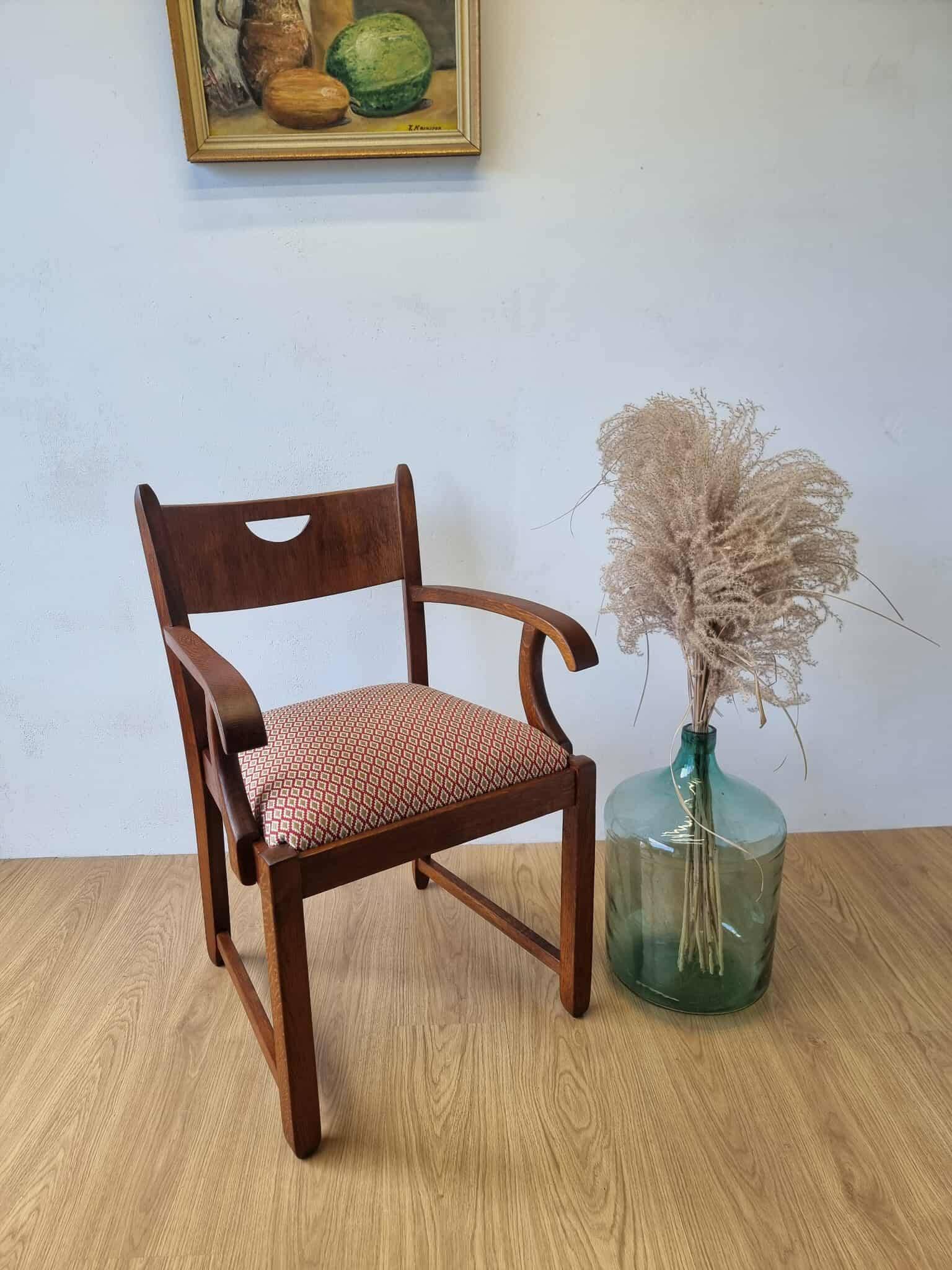 Oak office chair from the 1950s.